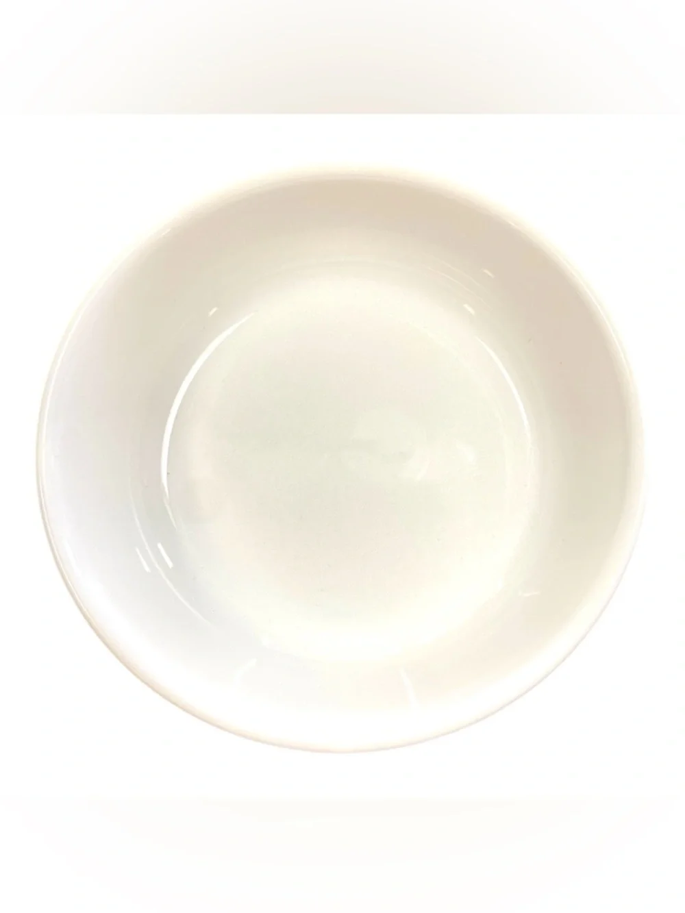 White Beaded Rim Serving Bowl 8” Made In Portugal NWT